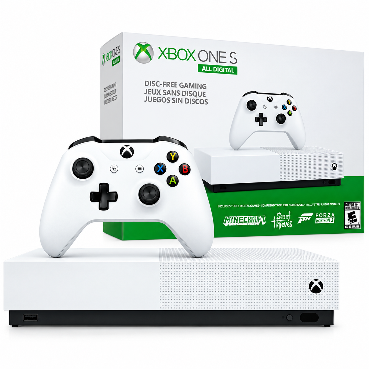 xbox one s vale a pena: console branco e controle sem fio