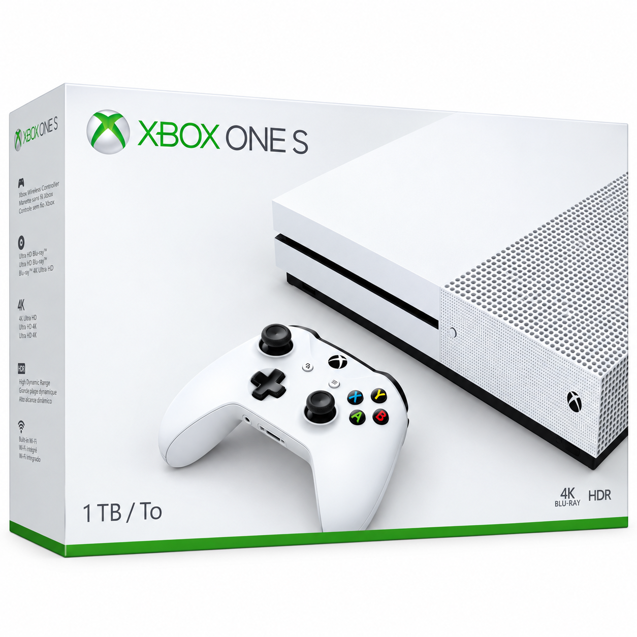 xbox one s vale a pena: caixa do console com controle no Mercado Livre