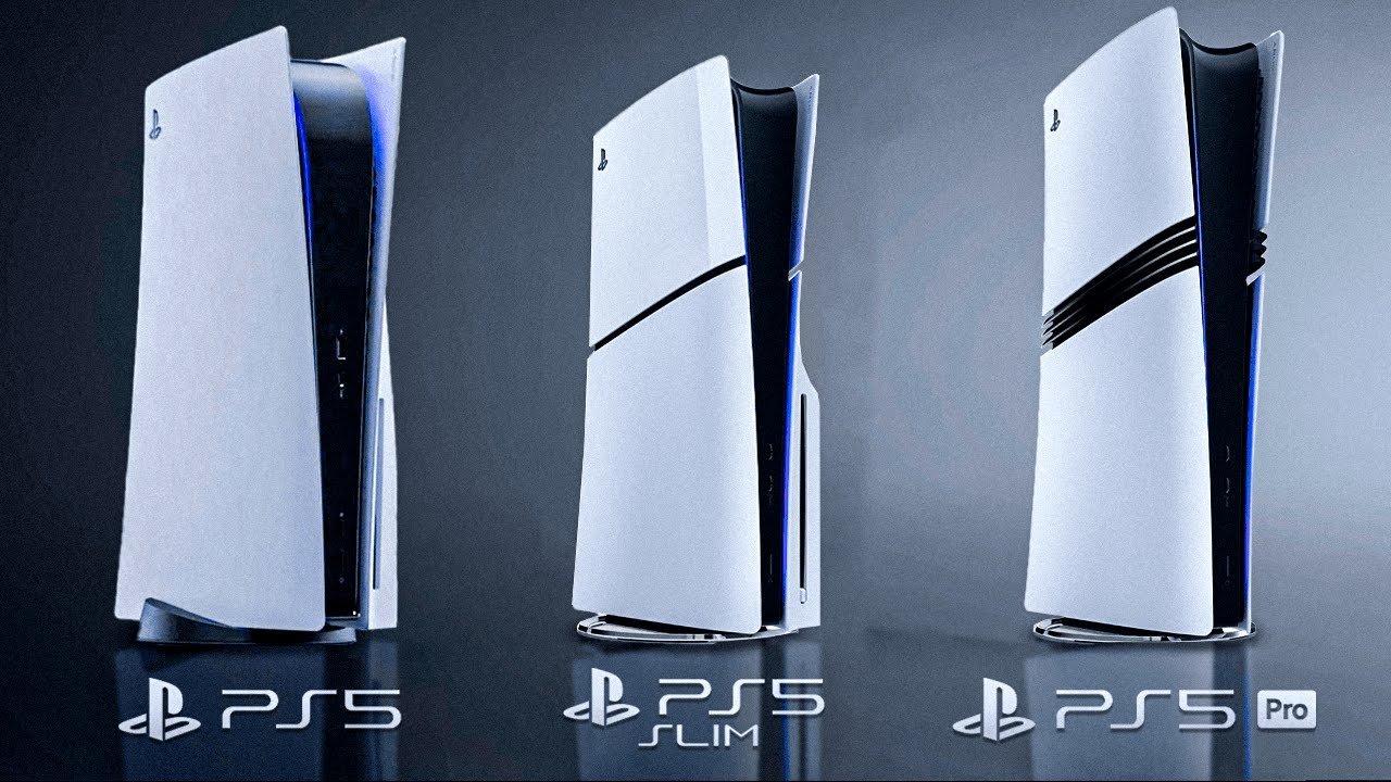 Comparativo dos modelos de PlayStation 5, PS5 Slim e PS5 Pro
